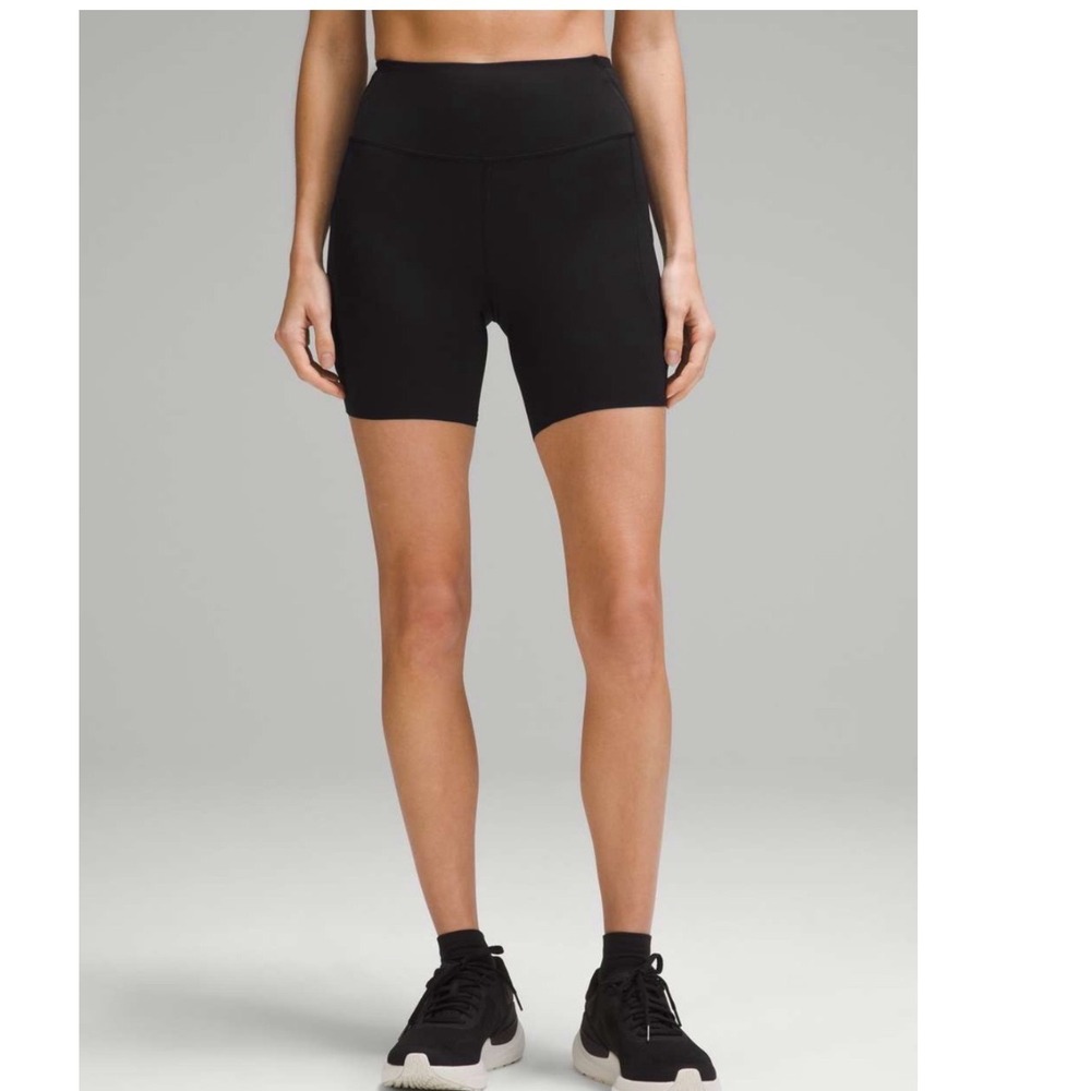 Lululemon Fast and Free High-Rise Short 6" Black Nulux Running Shorts Size 2 - Picture 3 of 11